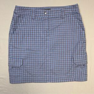 🆕 Tommy Bahama Skirt Skort Women’s 0 Golf Blue Plaid Tennis Preppy Beach Summer